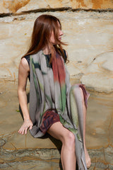 GOMPHRENA STRAWBS linen blend scarf