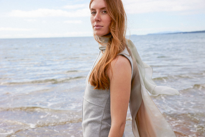 FREESIAS silk chiffon scarf