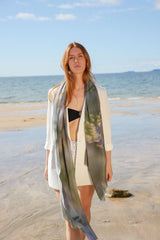 STATICE linen blend scarf