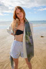 STATICE linen blend scarf