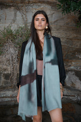 SEAWEED SUNSETS skinny wool scarf