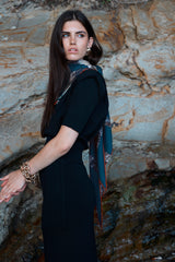 HERITAGE TRIANGLE: PETROL giant wool triangle