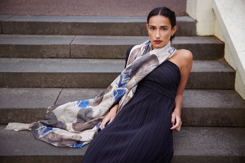 BEFORE THE CROWDS oversized wool scarf