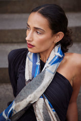 BEFORE THE CROWDS skinny wool scarf