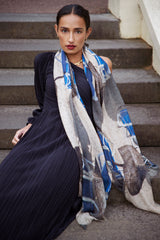 BEFORE THE CROWDS skinny wool scarf