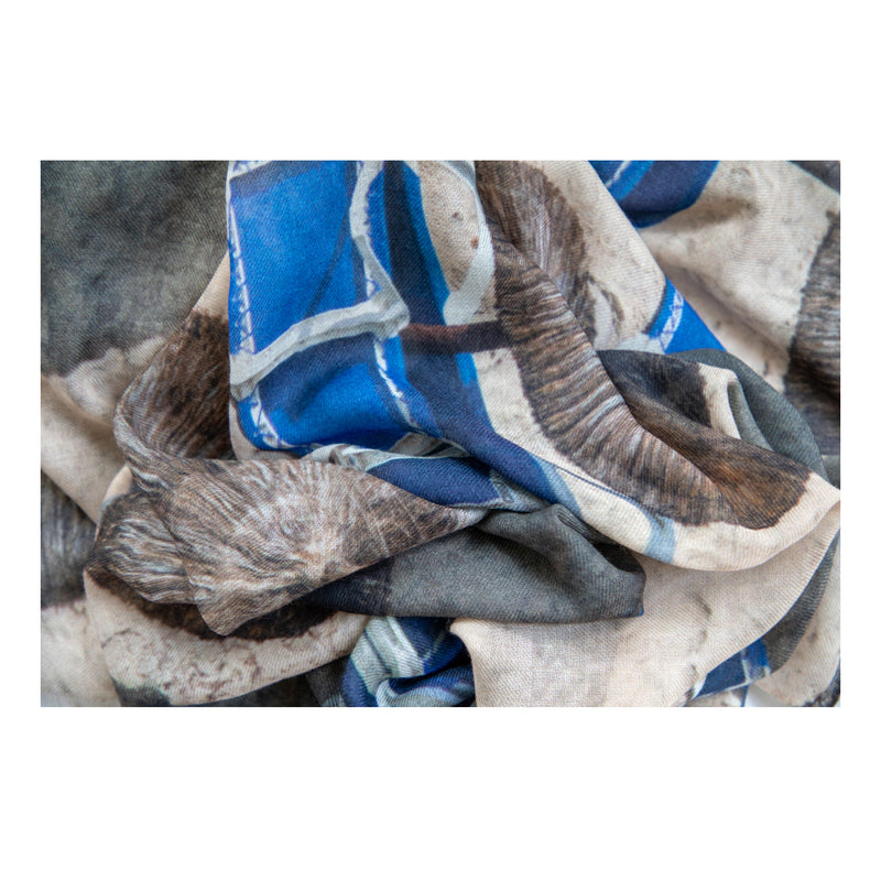 BEFORE THE CROWDS oversized wool scarf