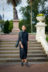 CACTUS FLOWERS skinny wool scarf