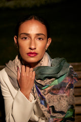 CALA SANTANYI oversized wool scarf