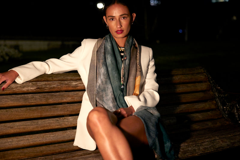 CALA SANTANYI skinny wool scarf