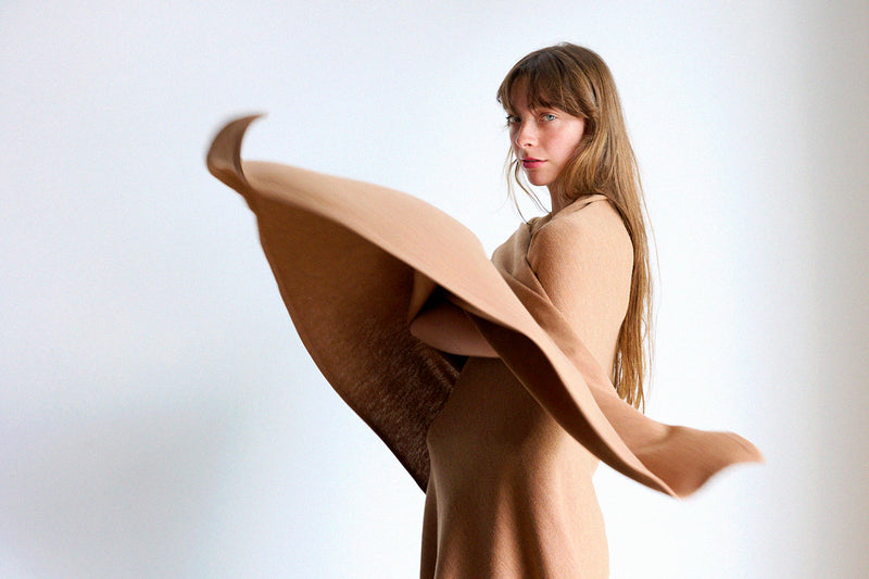 MERINO WRAP - CARAMEL
