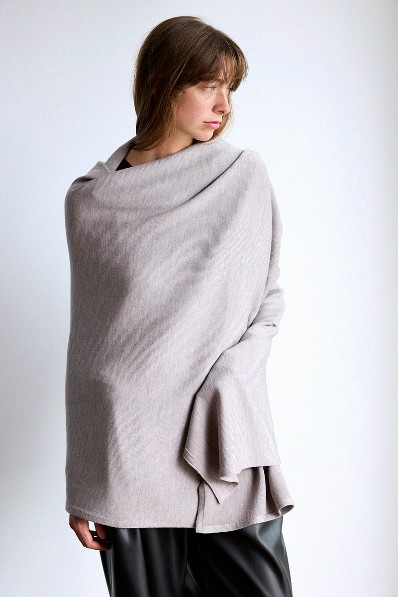 MERINO WRAP - DOVE
