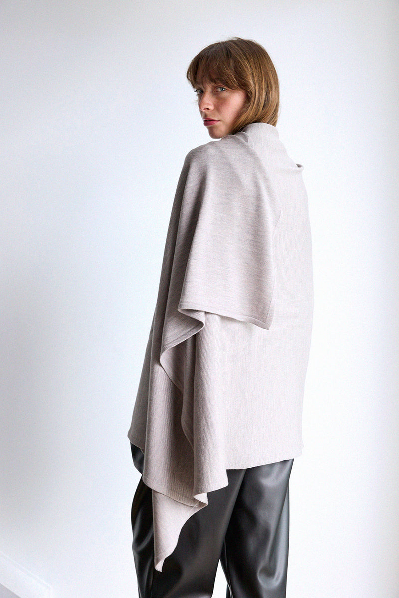 MERINO WRAP - DOVE