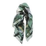 EMERALD CANOPY oversized square silk scarf