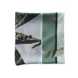 EMERALD CANOPY oversized square silk scarf