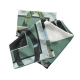 EMERALD CANOPY oversized square silk scarf