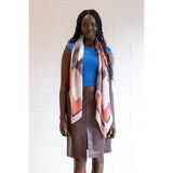 HARBOUR NIGHTS oversized square silk scarf