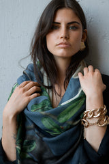 ISLAND ROSE oversized wool scarf