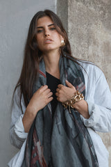 JUKUNG BOATS oversized wool scarf