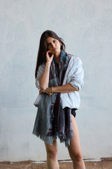 JUKUNG BOATS skinny wool scarf