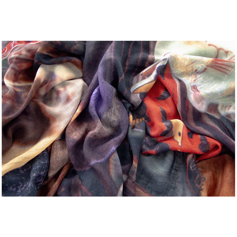 KITCHEN STREET skinny wool scarf