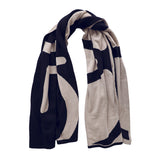 DARK NAVY JACQUARD - NZ Made merino blanket