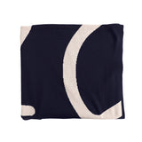 DARK NAVY JACQUARD - NZ Made merino blanket