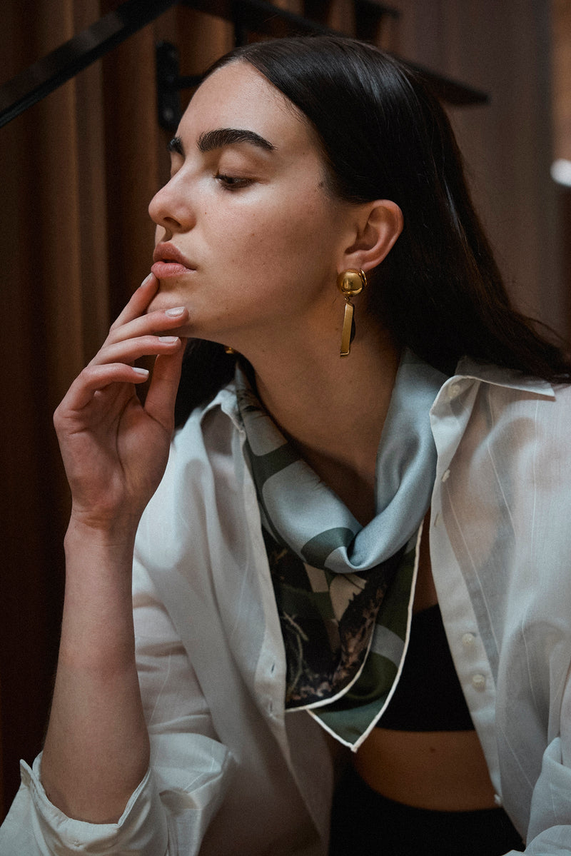 PALM SPRINGS silk neckerchief (pre-order for mid-Nov delivery)