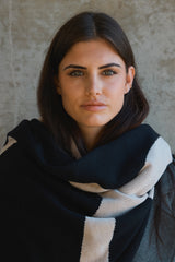 DARK NAVY JACQUARD - NZ Made merino blanket
