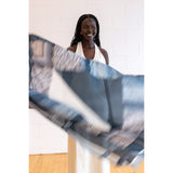 LOW TIDE oversized square silk scarf
