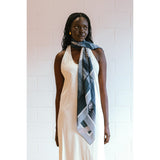 LOW TIDE oversized square silk scarf