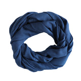 NAVY - plain wool scarf