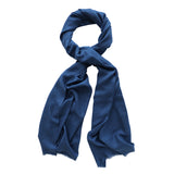 NAVY - plain wool scarf