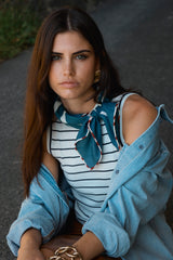 HERITAGE NECKERCHIEF: DENIM wool neckerchief