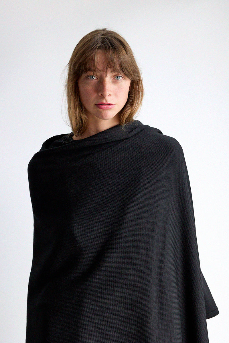 MERINO WRAP - NOIR