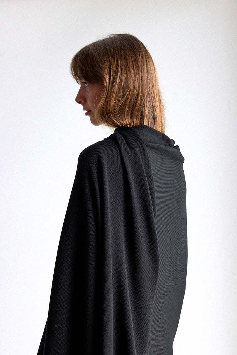MERINO WRAP - NOIR