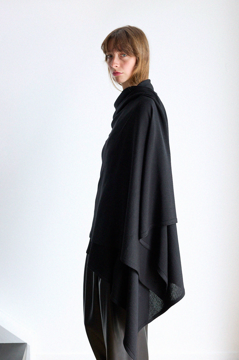 MERINO WRAP - NOIR