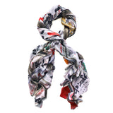 SAKE BARRELS oversized wool scarf