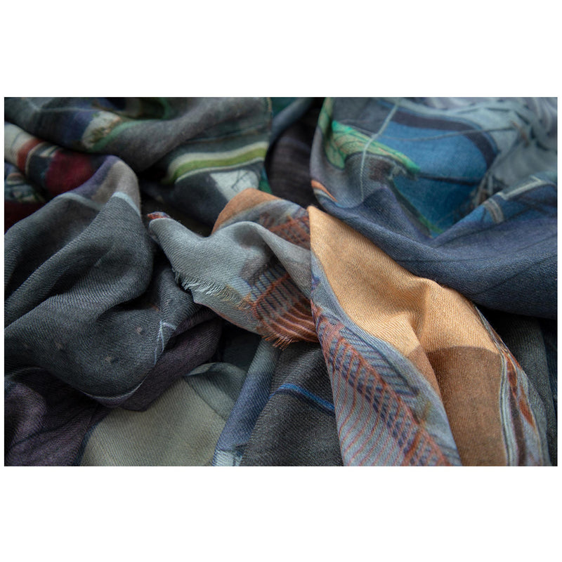 SHINJUKU ROOFTOPS oversized wool scarf