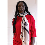 SUNDAY RIDE oversized square silk scarf