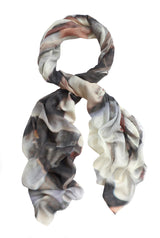 TAUPO TEXTURES oversized wool scarf