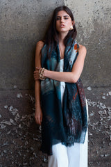 THE KOI POND skinny wool scarf