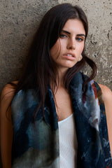 THE KOI POND skinny wool scarf