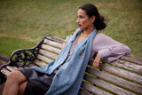 THE SWIMMERS skinny wool scarf