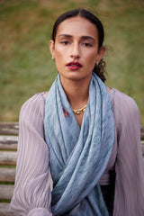 THE SWIMMERS skinny wool scarf