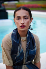 THE WATER CANS skinny wool scarf