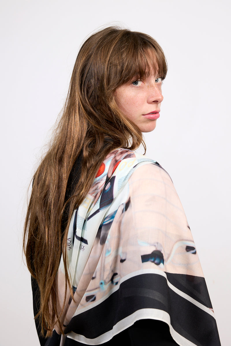 TOKYO STUDY 3 cashmere blend scarf