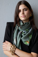 HERITAGE TRIANGLE: OLIVE giant wool triangle