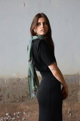 HERITAGE TRIANGLE: OLIVE giant wool triangle