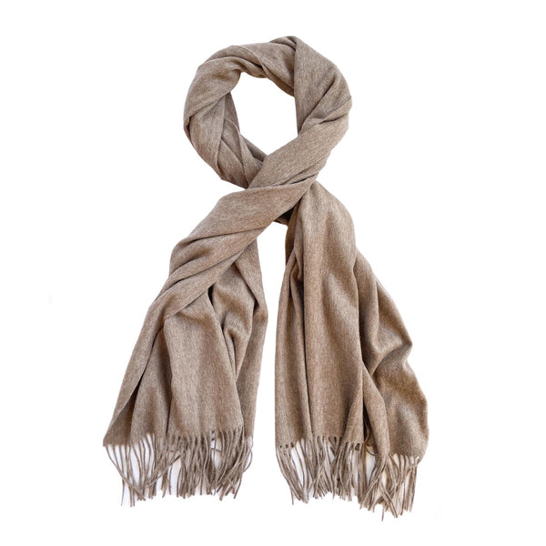 CARAMEL chunky wool scarf