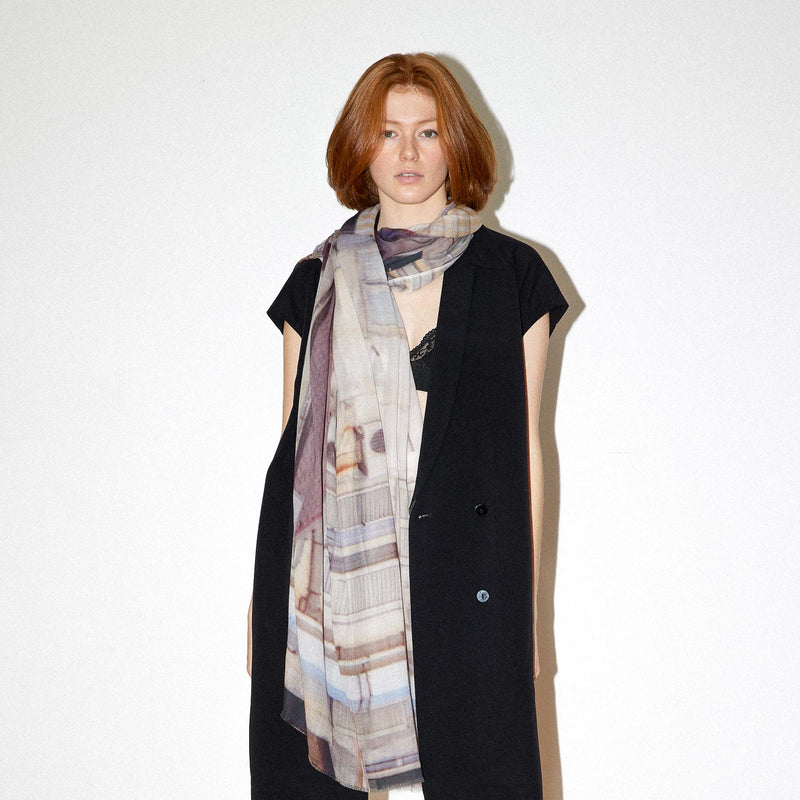 CEFALU linen blend scarf